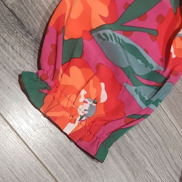 EUC Michelle McDowell McKenna Gold Rush Ruffle Top - Picture 6 of 11